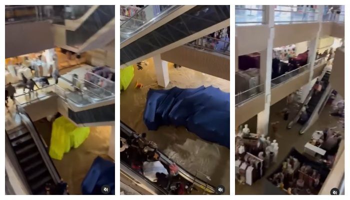 Viral Video Air Merangsak Masuk ke Mal Bekasi, Pengunjung Histeris!