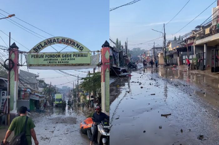 Kondisi Terkini Perum Pondok Gede Permai Bekasi Usai Banjir: Air Surut Sisakan Genangan Lumpur