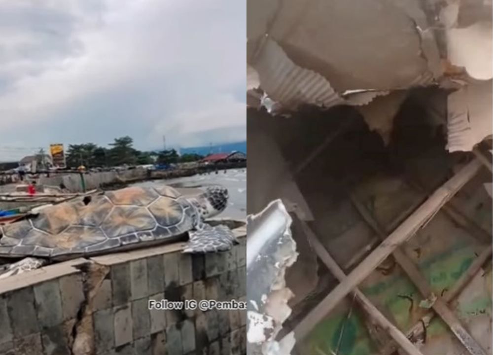 Patung Kura-Kura Bernilai Rp15 Miliar di Sukabumi Rusak, Ternyata Terbuat dari Bahan Kardus