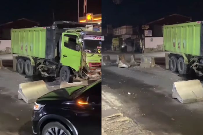 Viral Truk Hajar Pembatas Jalan di Jatiwaringin, Polisi Beberkan Penyebabnya