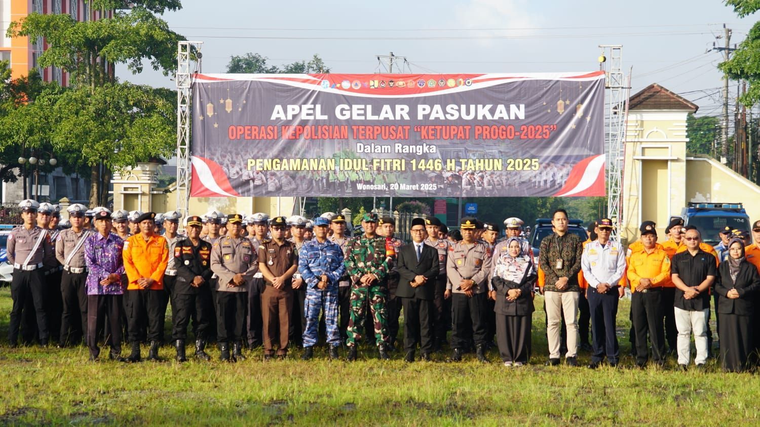 Apel Gelar Pasukan Operasi Ketupat Progo 2025, Polres dan Pemkab Gunungkidul Siap Amankan Libur Lebaran