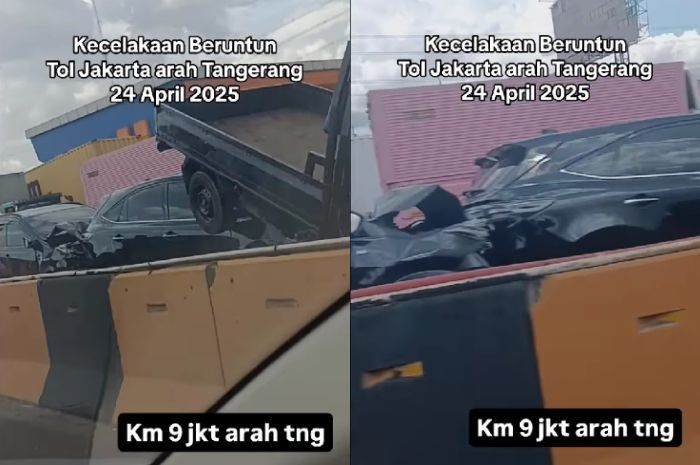Brak! Kecelakaan Beruntun di Tol Jakarta Arah Tangerang, 1 Orang Jadi Korban