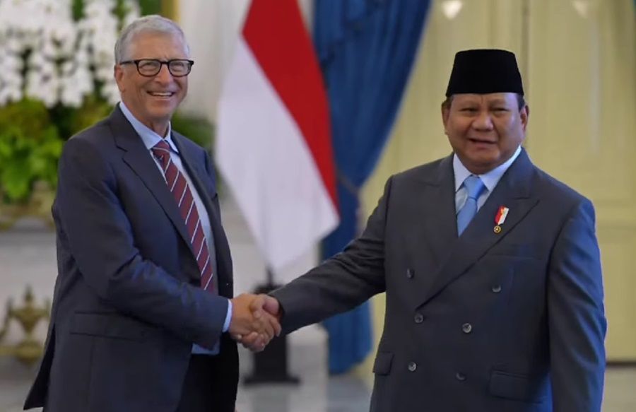 Presiden Prabowo Subianto Terima Kunjungan Bill Gates di Istana Merdeka