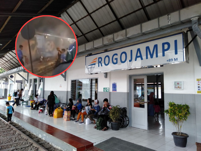 Viral Video Gerbong Kereta Api Terbakar di Stasiun Rogojampi, KAI Daop 9 Jember: Bukan Terbakar, tapi Roda Mengeluarkan Asap