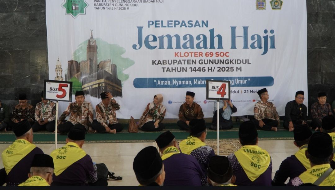 Wakil Bupati Gunungkidul Lepas 271 Jemaah Haji: Termuda 20 Tahun, Tertua 91 Tahun