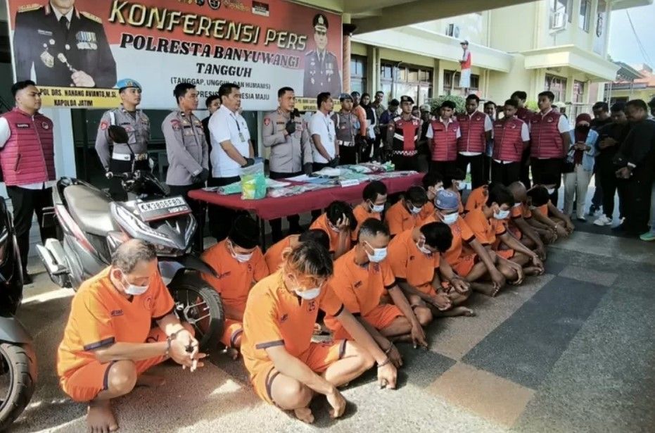 Polres Banyuwangi Tangkap 17 Pengedar dengan Bukti 30-an Kg Narkoba Sepanjang Mei 2025