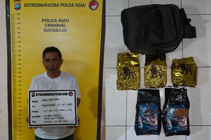 Polri Gagalkan Peredaran 5 Kg Sabu di Bengkalis, 1 Residivis Berhasil Ditangkap