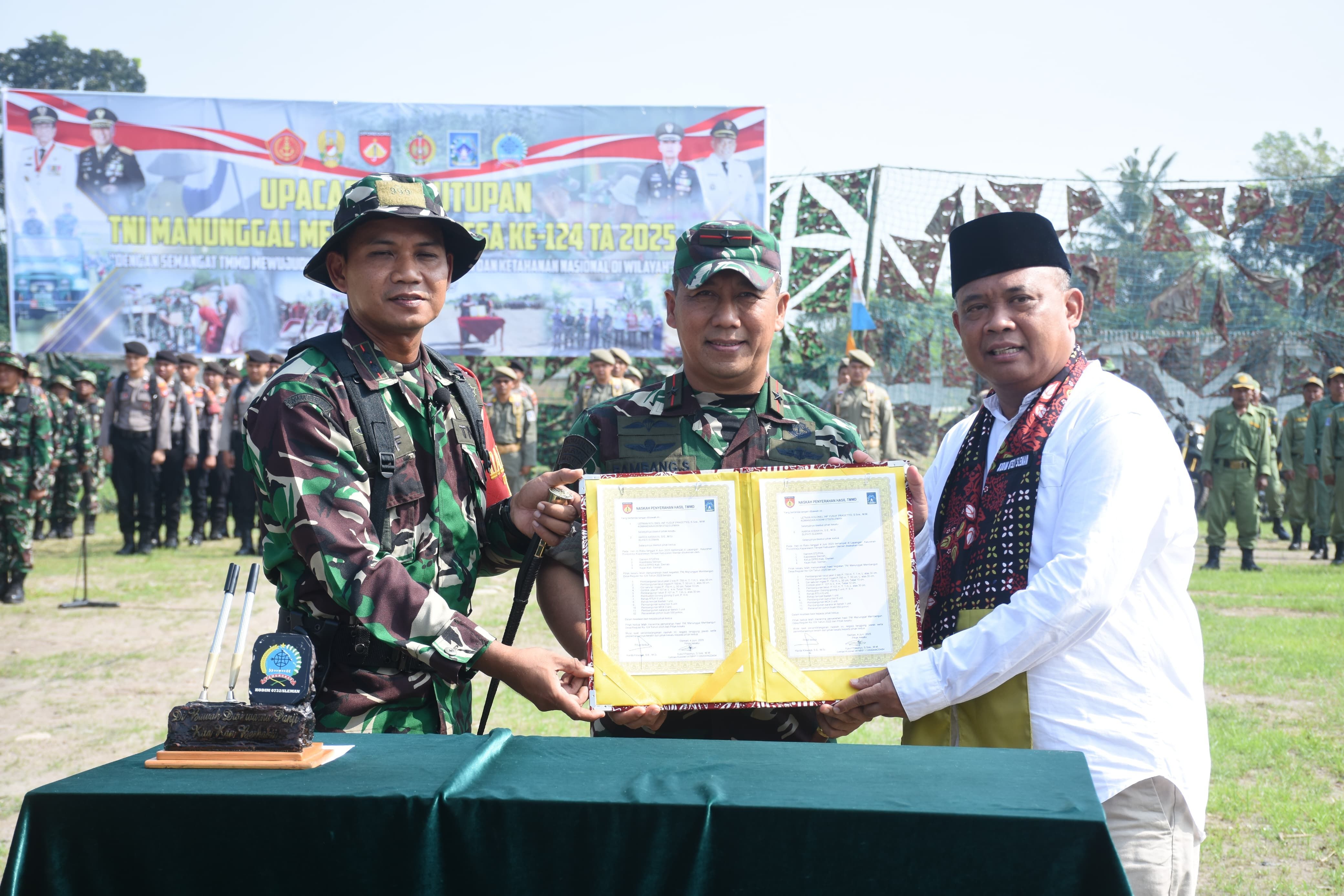 Bupati Sleman Beri Pesan Usai Pelaksanaan TMMD, Sekaligus Resmikan Pembangunan RTLH dan Talud Jalan