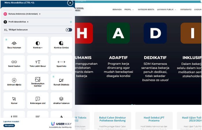 Kemensos Rilis Fitur Baru di Website Mudahkan Penyandang Disabilitas, Ada Audio hingga Menu Ramah Disleksia