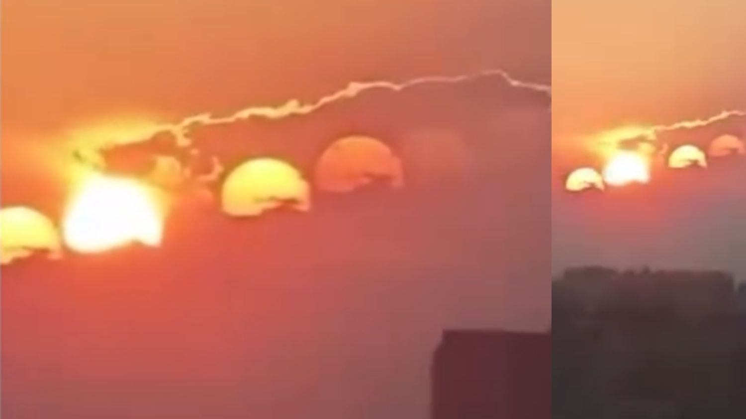 Fenomena Langka Penampakan 7 Matahari di Langit Chengdu China , Netizen: Indah Banget!