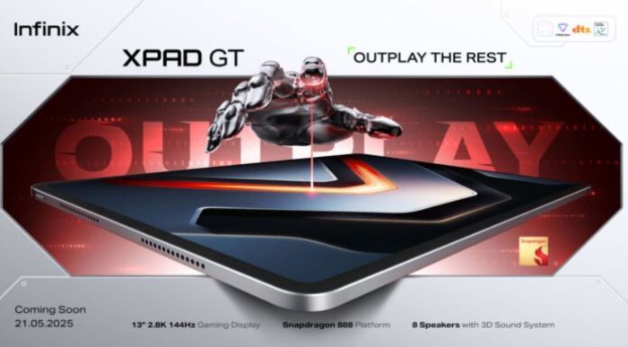 Infinix XPAD GT Siap Meluncur: Tablet Gaming yang Dilengkapi Layar 144Hz dan 8 Speaker