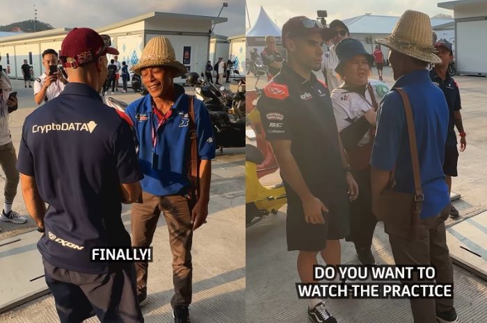 Momen Haru Reuni Oliveira dengan Risman, Staf Hotel di Lombok yang Bikin Sang Rider MotoGP Terkesan Tahun Lalu