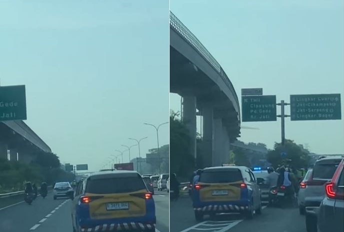 Viral Polisi Kejar Rombongan Pengendara Motor yang Masuk Tol, Netizen: Kayak di GTA