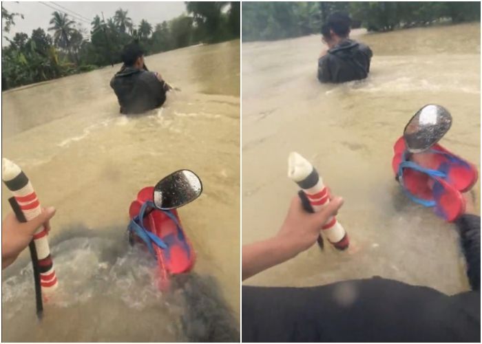 Viral Motor Terobos Banjir tapi Tetap Menyala, Netizen Bingung sampai Minta Modifin