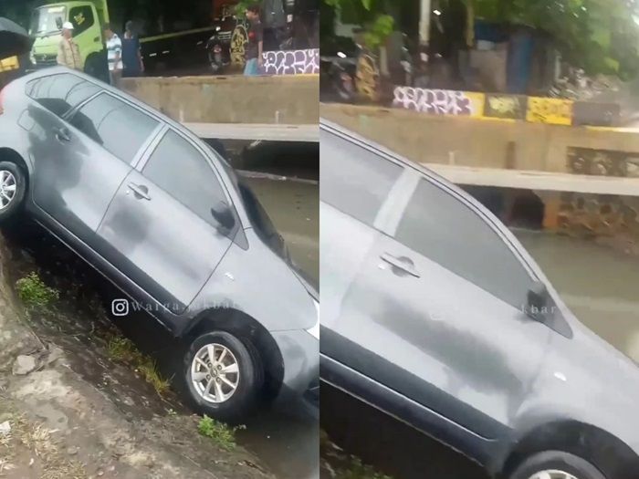 Duh! Avanza Terperosok Masuk Kali di Cengkareng, Begini Kronologinya
