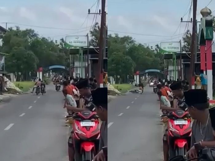 Video Detik-detik Joki Balap Liar Terjatuh Akibat Bersenggolan dengan Lawannya