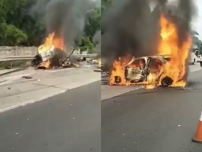 2 Minibus Terbakar di KM 58 Tol Jakarta-Cikampek, 9 Orang Meninggal Dunia