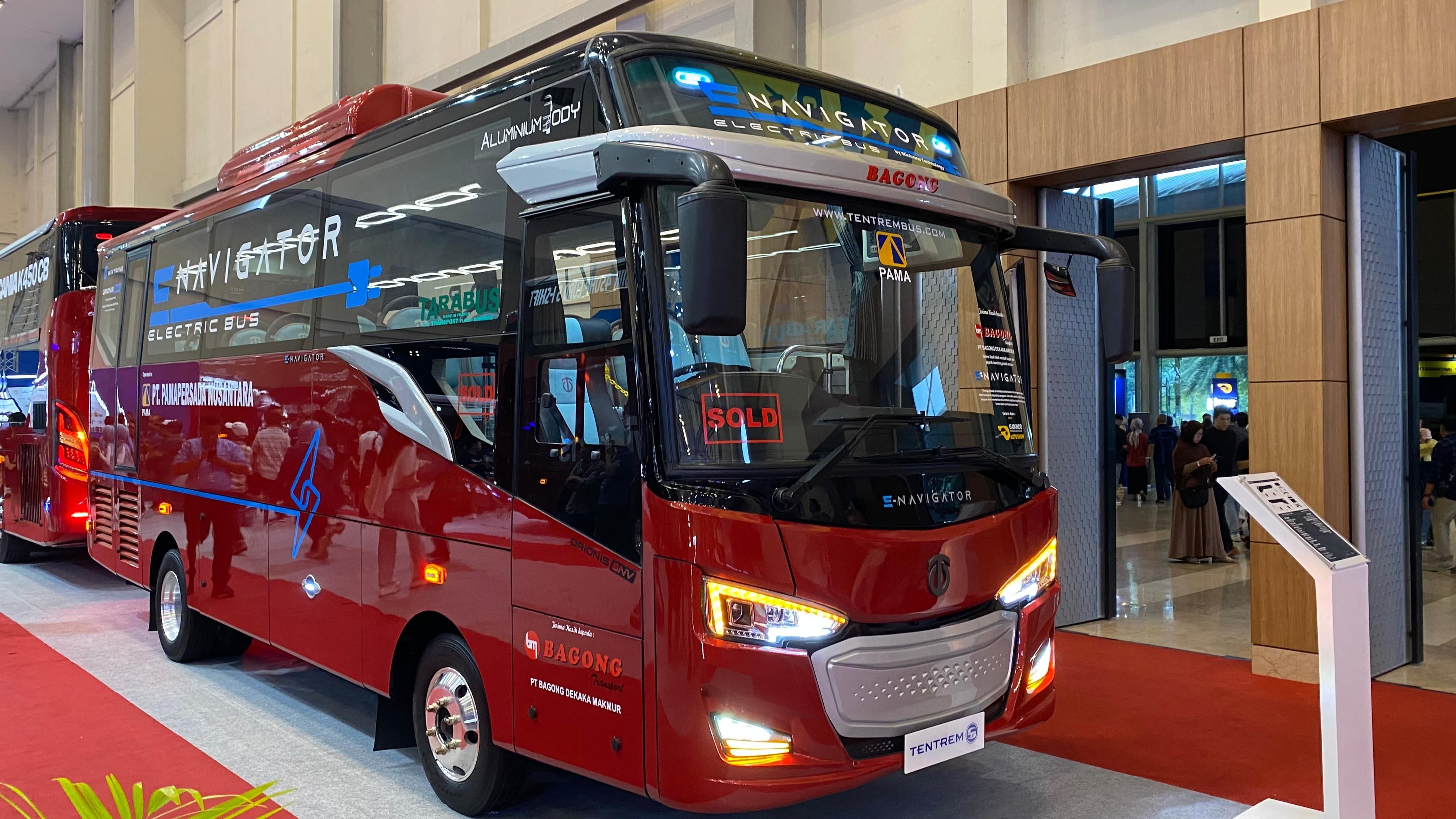Karoseri Tentrem Pamerkan Bus Listrik untuk Pertambangan di GIIAS 2024