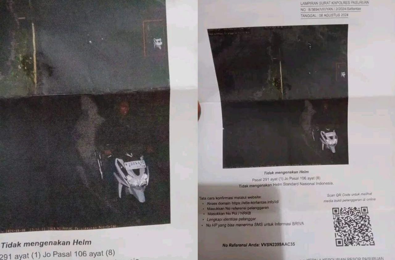 Fakta Tentang Pemotor yang Viral Karena Ditilang Akibat Memboncengi Hantu Pocong Tanpa Helm