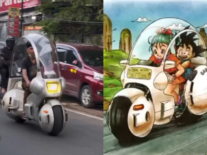 Bukan Cuma di Anime! NMax di Makassar Disulap Jadi Motor Capsule Ala Dragon Ball