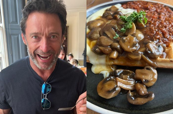 Hugh Jackman Jadi Sorotan Usai Unggah ‘Cheat Meal’ Makan Waffle Topping Jamur Saus Cabai dan Lelehan Keju