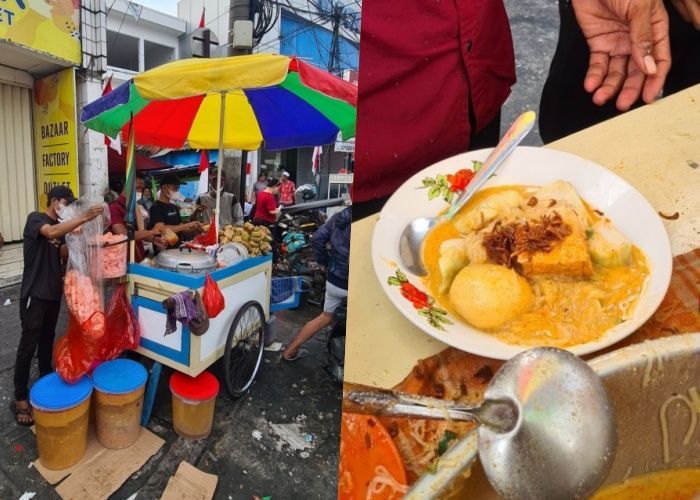 Ketupat Sayur di Pasar Lama yang Paling Ramai di Pagi Hari, Sehari Bisa Habis hingga 900 Porsi