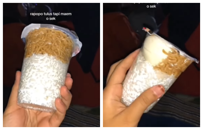 Kocak! Nasi dan Mie Goreng Dibungkus Pakai Cup Minuman Plastik: Inovasi Rice Bowl