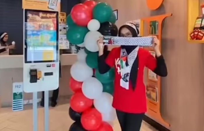 Viral Video Gerai McDonald's 'Disulap' Bernuansa Palestina, Pihak McD Sebut Itu Bukan di Indonesia