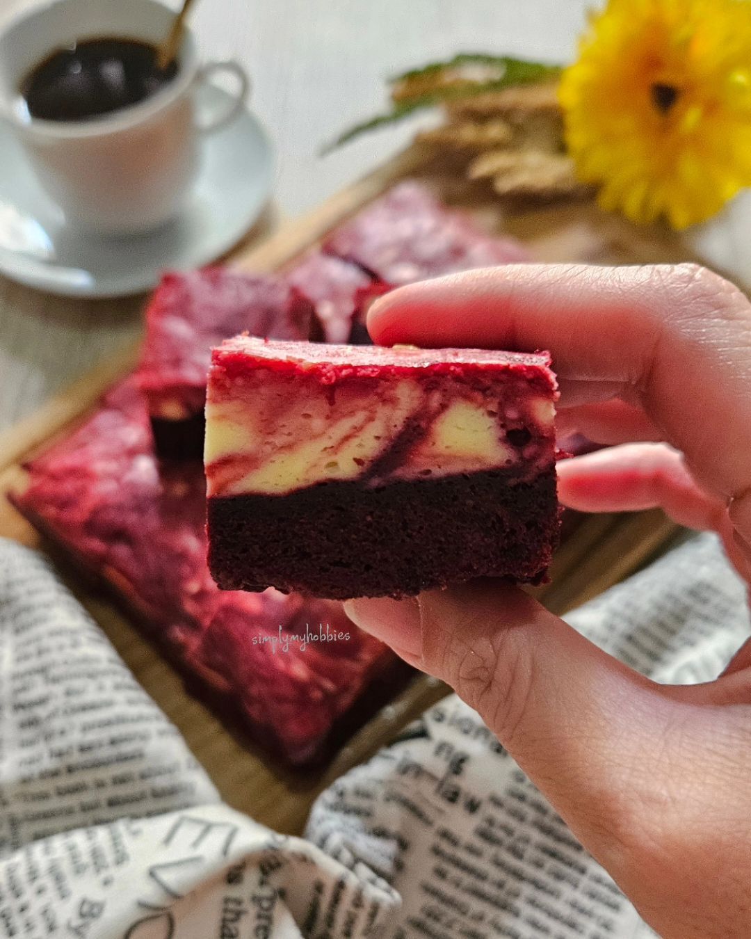 Resep dan Cara Membuat Red Velvet Brownies Cream Cheese