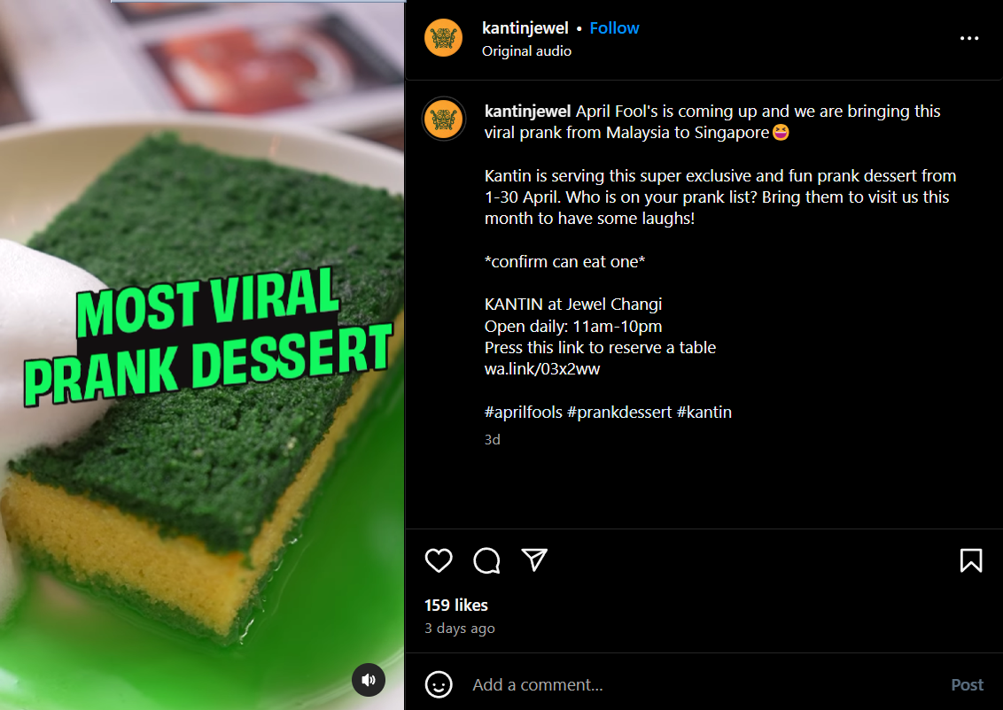 April Mop! Restoran di Bandara Changi Singapura Sajikan Kue Spons yang Dimakan dengan Sabun Cuci Piring