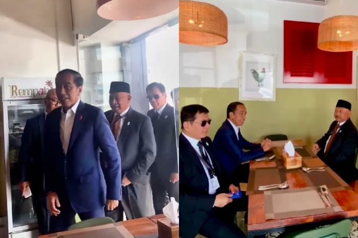 Momen Jokowi Ditemani Wishnutama Cicipi Makanan Khas Nusantara di Restoran Rempah Abu Dhabi