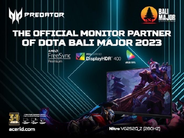 Jadi Partner di Turnamen Dota 2 Bali Major 2023, Acer Hadirkan 130 Monitor NITRO