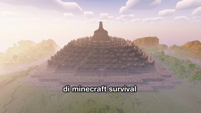Viral, Youtuber Ini Bangun Candi Borobudur di Minecraft, Habiskan Waktu 100 Jam