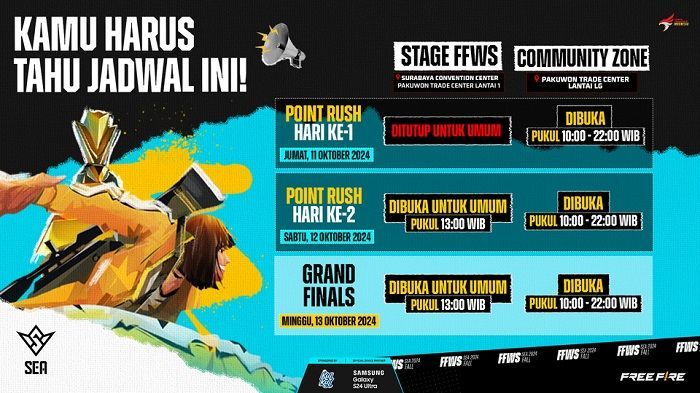 3 Tim Indonesia Siap Bertarung di Final Free Fire World Series SEA 2024: Jadwal, Lokasi, Cara Nonton