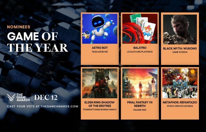 Daftar Lengkap Nominasi 'Game of the Year' di The Game Awards 2024!