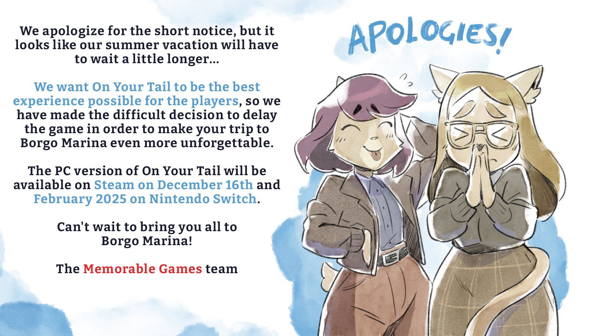 On Your Tail Ditunda: Humble Games Umumkan Jadwal Rilis Baru untuk PC dan Switch