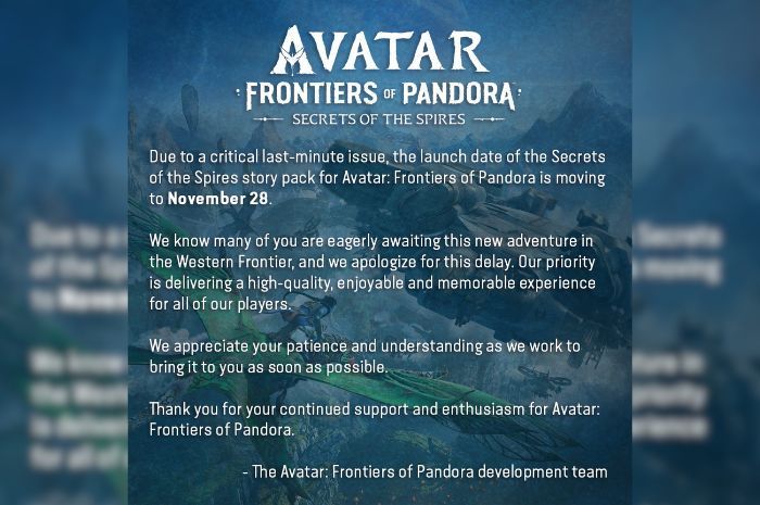 Ubisoft Menunda Perilisan DLC Cerita Kedua Avatar: Frontiers of Pandora