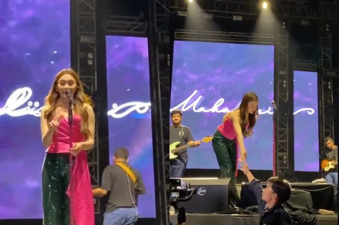 Momen Lucu Mahalini Beri Rp100 Ribu ke Penonton saat Konser Viral, Netizen: Emang Boleh se-Sweet Ini?