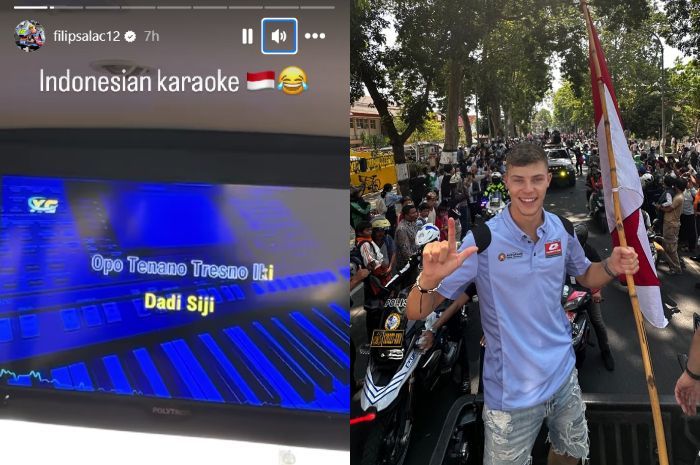 Momen Lucu Pembalap MotoGP Karaoke Lagu Denny Caknan di Mataram, Netizen: Berasa Pulang Kampung
