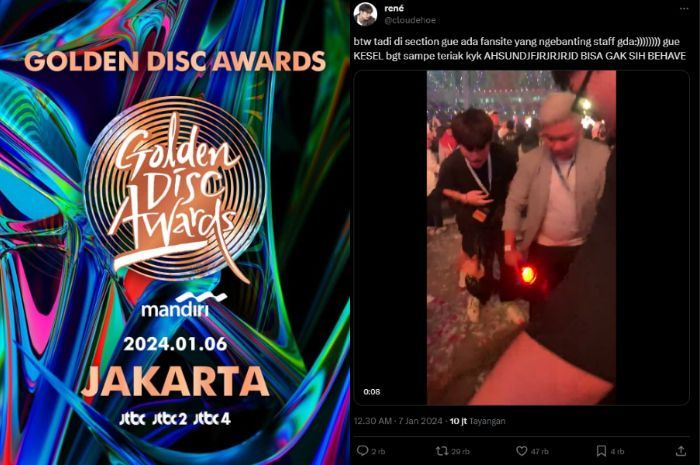Berlaku Kasar di Acara Penghargaan Golden Disc Awards Jakarta, Netizen Minta Fansite Korea Dibanned: Sok Jagoan!