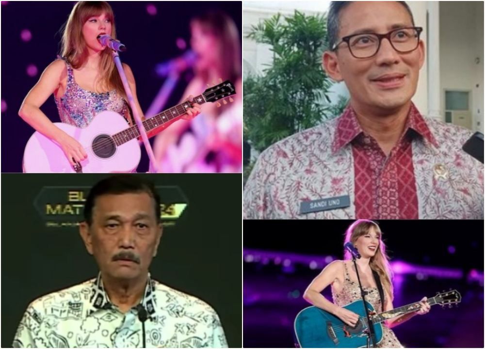 Menko Luhut dan Menparekraft Sandiaga Janjikan Taylor Swift akan Konser di Indonesia, Siapkan Dana Rp 2 Triliun