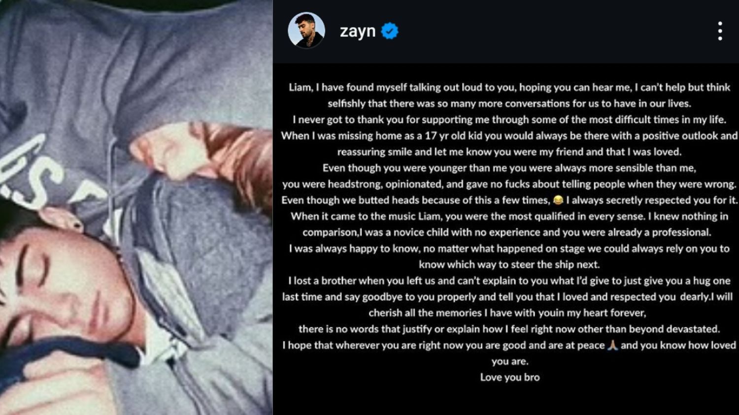 Zayn Malik Tulis Pesan Duka Mendalam atas Meninggalnya Liam Payne: Love You Bro