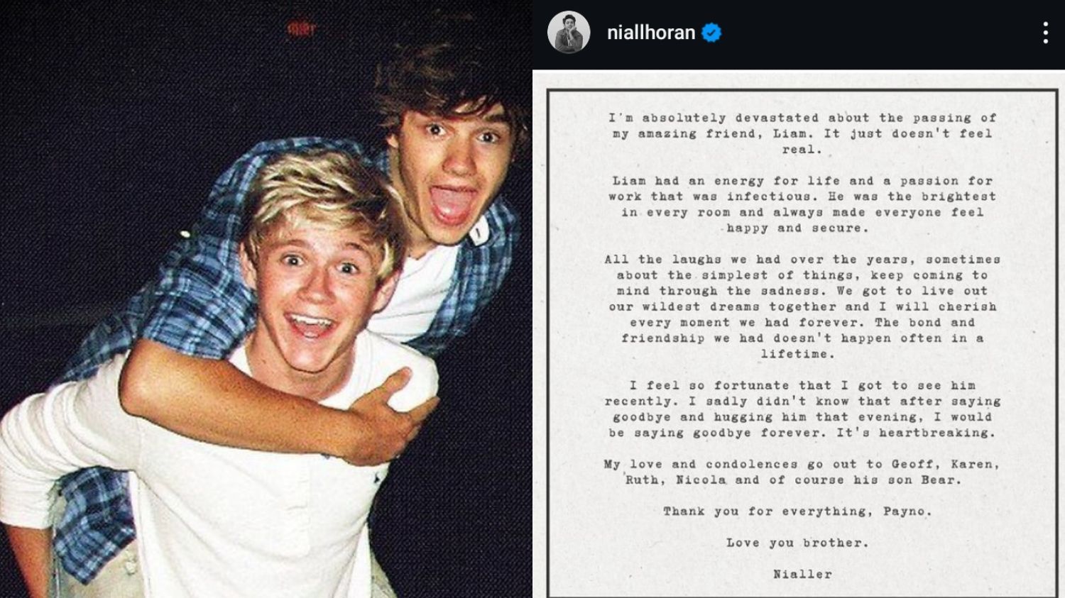 Niall Horan Tulis Pesan Duka Kenang Liam Payne: Pelukan Malam itu Ternyata yang Terakhir!