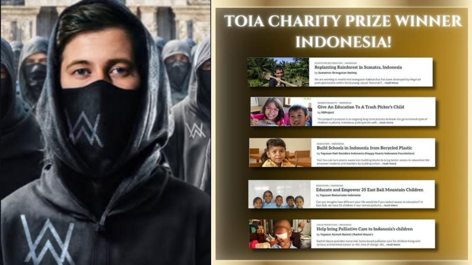 Alan Walker dan Tim Officialnya Sumbang Dana Amal untuk Indonesia, Ini Rinciannya!