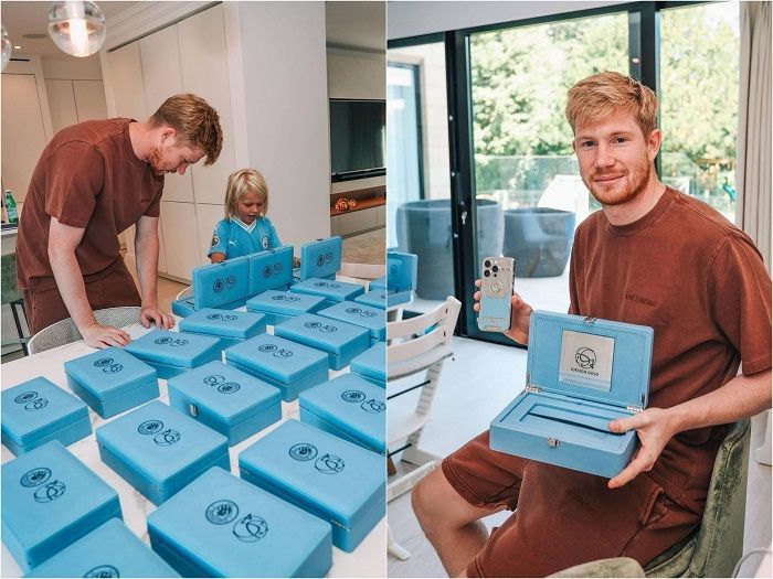 Senang usai Manchester City Raih Treble, Kevin De Bruyne Hadiahi Rekan-rekannya iPhone Berlapis Platinum