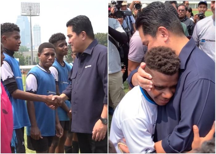 Erick Thohir Syok Dengar Perjuangan Pemain PFA, Terharu Ada yang Jalan Kaki 8 Jam Demi Ikut Seleksi