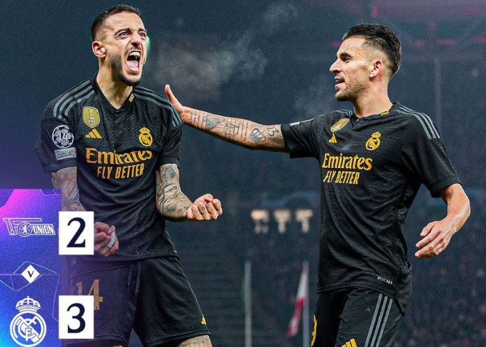 Real Madrid Puncaki Klasemen Grup C Usai Menang Dramatis atas Union Berlin di Liga Champions