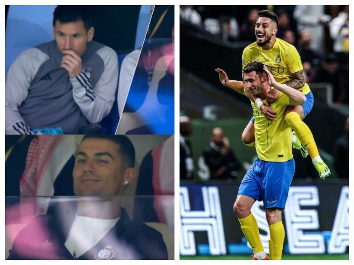 Pesta Gol Al-Nassr: Cristiano Ronaldo Tersenyum, Lionel Messi Murung di Kingdom Arena