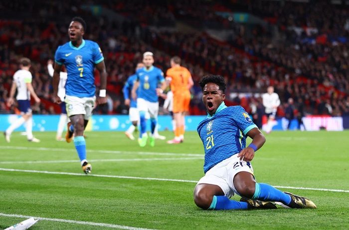 Wonderkid Brasil, Endrick Felipe Bawa Tim Samba Menang 1-0 atas Inggris