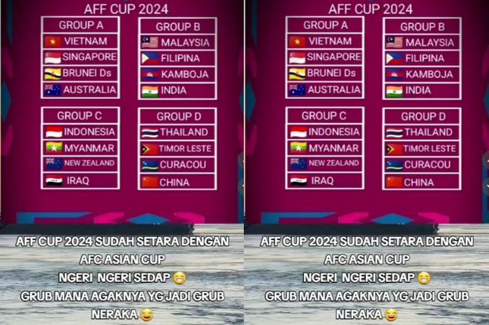 Viral Beredar Hasil Drawing Piala AFF 2024 Timnas Indonesia di Grup C dengan Irak, Begini Penjelasannya